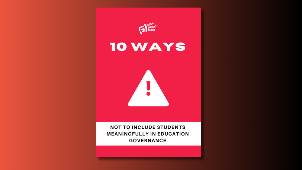 10 Ways - Not to Include Students Meaningfully in Education Governance post feature image