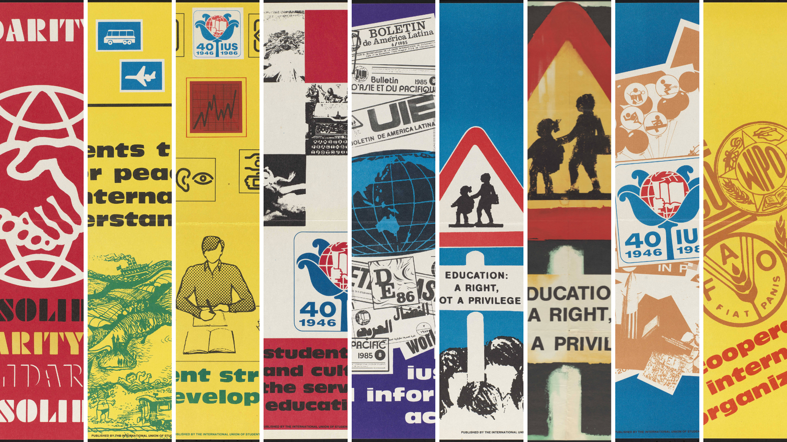 Posters from the International Union of Students, 1978, 1986